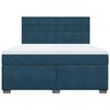 vidaXL Boxspringbett mit Matratze Blau 180x200 cm Samt