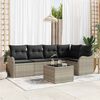 vidaXL Gartensofa-set 6 pcs Hellgrau Poly-Rattan