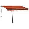vidaXL Standmarkise Automatisch 300x250 cm Orange/Braun