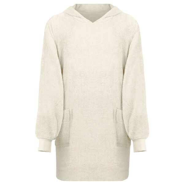 vidaXL Decken-Hoodie KINN Creme L Baumwolle