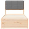 vidaXL Bettgestell mit gepolstertem Kopfteil Hellgrau 80 x 200 cm
