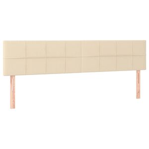 vidaXL Kopfteile 2 Stk. Creme 100x5x78/88 cm Stoff
