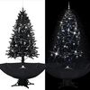vidaXL Schneiender Weihnachtsbaum mit Schirmfuß Schwarz 190 cm PVC