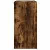 vidaXL Beistellschrank mit Glast&uuml;ren R&auml;uchereiche 68x37x75,5 cm
