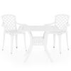 vidaXL 3-tlg. Bistro-Set Aluminiumguss Wei&szlig;