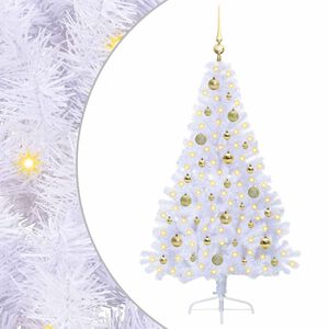 vidaXL K&uuml;nstlicher Weihnachtsbaum Wei&szlig; 150 cm PVC und Stahl