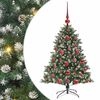 vidaXL Künstlicher Weihnachtsbaum mit 150 LEDs Grün 85 x 85 x 120 cm