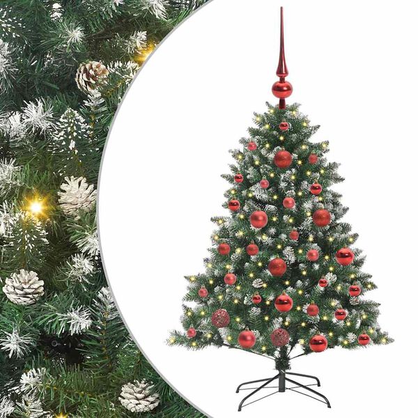 vidaXL Künstlicher Weihnachtsbaum mit 150 LEDs Grün 85 x 85 x 120 cm