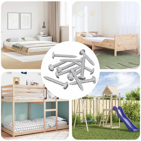 vidaXL Holzschrauben 8451 pcs Silber Stahl