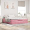 vidaXL Ottoman-Bett mit Matratzen Rosa 200x200 cm Samt