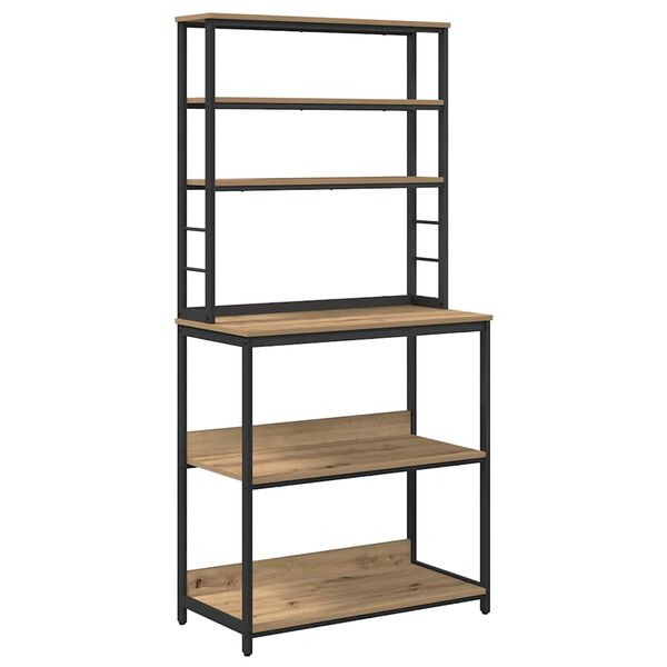 vidaXL K&uuml;chenregal Artisan-Eiche 80 x 40 x 168 cm Holzwerkstoff