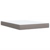 vidaXL Boxspringbett mit Matratze Taupe 140x190 cm Stoff