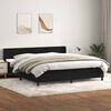 vidaXL Boxspringbett mit Matratze Schwarz 200x220 cm Samt