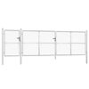 vidaXL Maschen-Gartentor Silber 500x125 cm Verzinkter Stahl