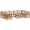 vidaXL Outdoor-Sofagarnitur 10 pcs Natur Massivholz Akazie