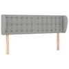 vidaXL Kopfteil mit Ohren Hellgrau 147x23x78/88 cm Stoff
