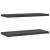 vidaXL Wandregale 2 Stk. 75x30 cm Schwarz Edelstahl