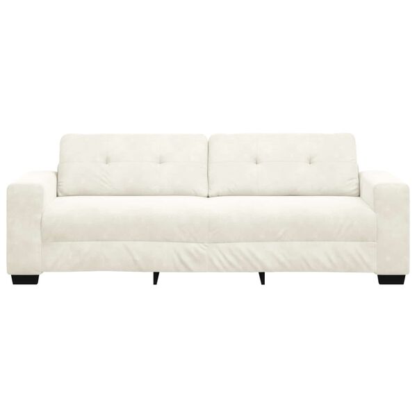 vidaXL 3-Sitzer Sofa Creme 180 cm Samt