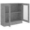 vidaXL Vitrinenschrank Betongrau 82,5x30,5x80 cm Holzwerkstoff