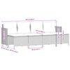 vidaXL 5-tlg. Garten-Sofagarnitur mit Kissen Hellgrau Poly Rattan