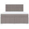 vidaXL Boxspringbett mit Matratze Taupe 180x200 cm Stoff