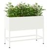 vidaXL Hochbeet Gartenpflanzer Wei&szlig; 60 x 26 x 48 cm Stahl