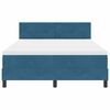 vidaXL Boxspringbett mit Matratze Dunkelblau 160 x 200 cm Samt