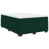 vidaXL Boxspringbett mit Matratze Dunkelgr&uuml;n 140x200 cm Samt