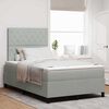 vidaXL Boxspringbett mit Matratze Hellgrau 120 x 190 cm Samt