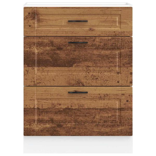 vidaXL Küchenunterschrank Porto Altholz-Optik Holzwerkstoff