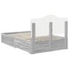 vidaXL Bettrahmen Graues Sonoma 135 x 190 cm Holzwerkstoff