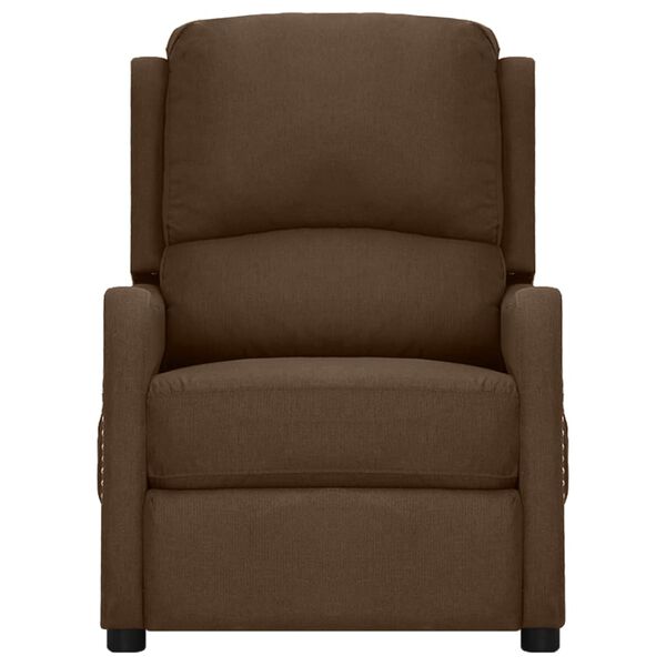 vidaXL Massagesessel Elektrisch Braun Stoff