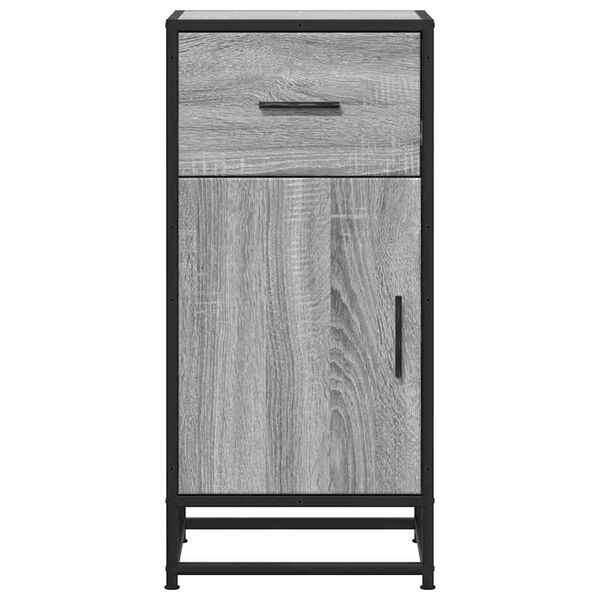 vidaXL Sideboard Grau Sonoma 35,5x35x76 cm Holzwerkstoff und Metall
