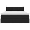 vidaXL Bett mit Stauraum und LED mit LED Schwarz 140 x 190 cm Samt