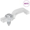 vidaXL LED Streifen Clips 12 pcs Transparent 23,8 x 7,3 x 4,3 mm