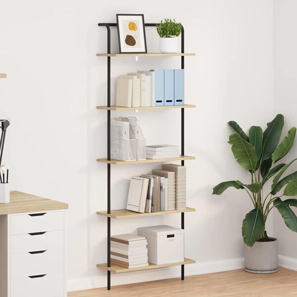 vidaXL B&uuml;cherregal Sonoma-Eiche 60 x 24 x 168 cm Holzwerkstoff