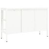 vidaXL Sideboard Weiß 105x35x70 cm Stahl und Glas