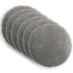 vidaXL Kissenbezug 6 stk. HEERLEN Dunkelgrau &Oslash; 50 cm Chenille-Stoff