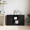 vidaXL Sideboard Schwarz Eichen-Optik 120 x 30,5 x 70 cm Holzwerkstoff