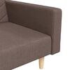 vidaXL Schlafsofa 2-Sitzer mit 2 Kissen Taupe Stoff