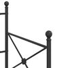 vidaXL Tagesbett ohne Matratze Schwarz 80x200 cm Stahl