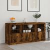 vidaXL Sideboard mit LED-Leuchten R&auml;uchereiche 142,5x37x67 cm