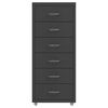 vidaXL Aktenschrank mit Rollen Anthrazit 28x41x69 cm Metall