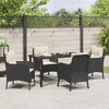 vidaXL Garten Essgruppe mit Kissen 5 pcs Schwarz Poly-Rattan