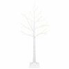 vidaXL Birken-Weihnachtsbaum Wei&szlig; 22 x 22 x 120 cm Kunststoff 174 LEDs