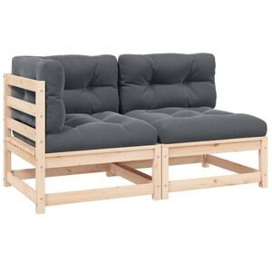 vidaXL 2-tlg. Garten-Lounge-Set mit Kissen Kiefer Massivholz