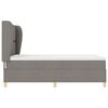 vidaXL Boxspringbett mit Matratze Dunkelgrau 90x190 cm Taupe Stoff