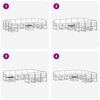 vidaXL Outdoor-Sofagarnitur mit Kissen 11 pcs Natur und Creme