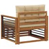 vidaXL Outdoor-Sofagarnitur Massives Akazienholz und Polyester Natur