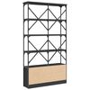 vidaXL B&uuml;cherregal Schwarz 100x26x180 cm Holzwerkstoff und Metall